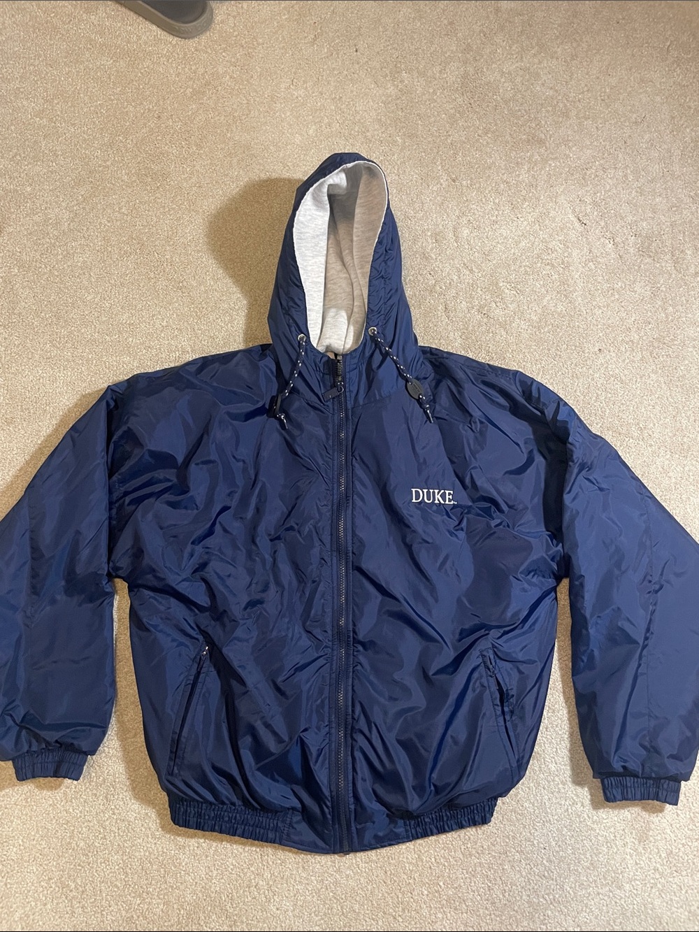 Vintage Gear For Sports Navy Duke University Hooded Jacket